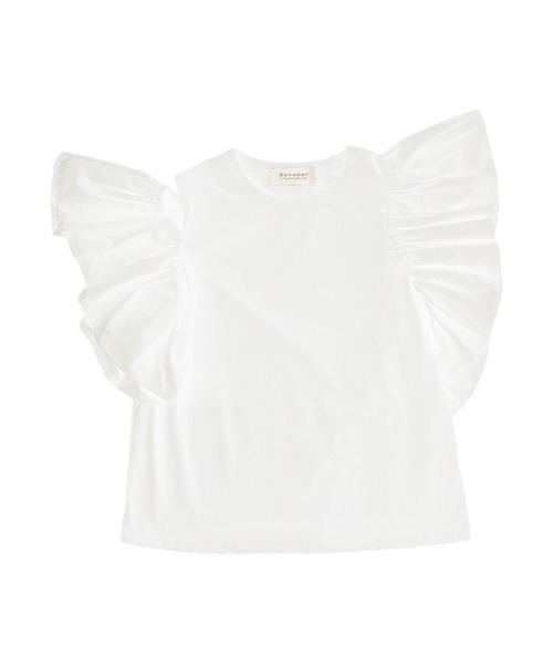 フリルショルダーTee（Tシャツ/カットソー）｜DONOBAN（ドノバン