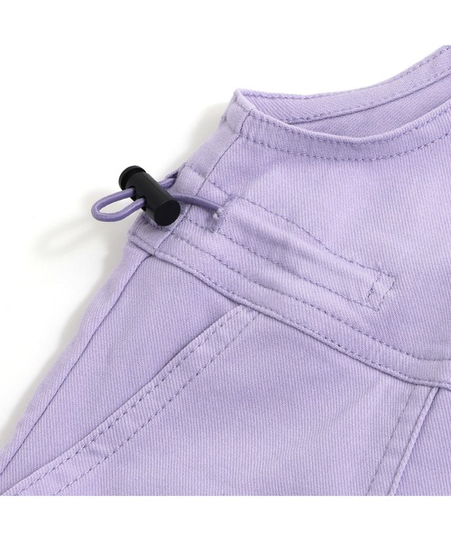JENNI love（ジェニィラブ）の「【ウエスト調整可・ストレッチ素材】カラーショートサロペ（サロペット/オーバーオール・キッズ・サックスブルー/ラベンダー/ピンク・130cm/140cm/150cm/160cm）」の5枚目の写真