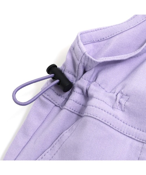 JENNI love（ジェニィラブ）の「【ウエスト調整可・ストレッチ素材】カラーショートサロペ（サロペット/オーバーオール・キッズ・サックスブルー/ラベンダー/ピンク・130cm/140cm/150cm/160cm）」の7枚目の写真
