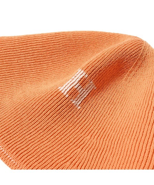 Lafayette（ラファイエット）の「HOMEGAME ホームゲーム - H ロゴ コットンニットハット ライトオレンジ H LOGO COTTON KNIT HAT LIGHT ORANGE HG241415（ハット・レディース・オレンジ・ONE SIZE）」の4枚目の写真