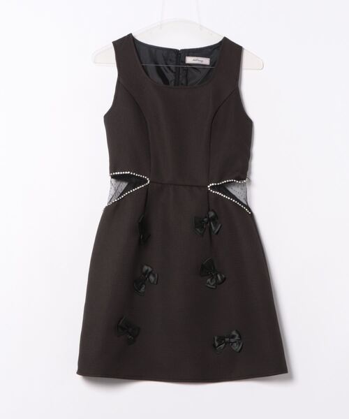 Ank Rouge（アンクルージュ）の「ウエストチュールお姉さんノースリワンピース（ワンピース・レディース・ブラック/ホワイト/ピンク・M）」の17枚目の写真