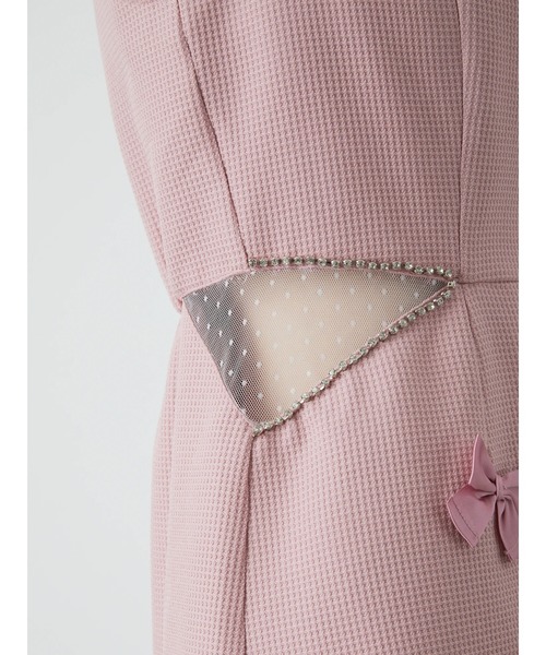 Ank Rouge（アンクルージュ）の「ウエストチュールお姉さんノースリワンピース（ワンピース・レディース・ブラック/ホワイト/ピンク・M）」の12枚目の写真