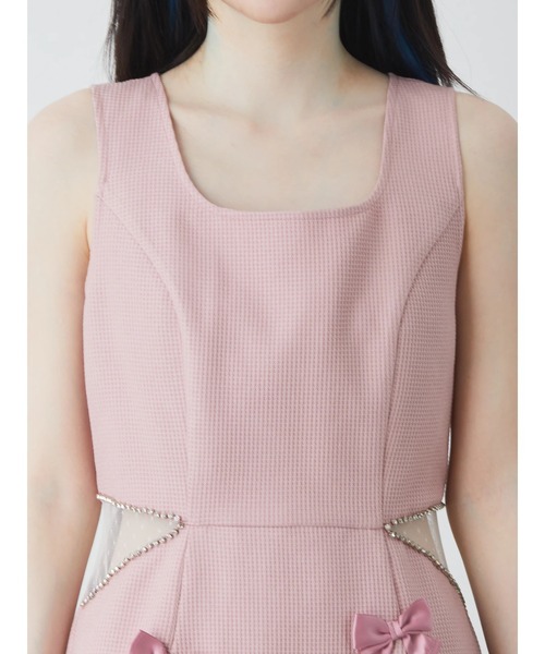 Ank Rouge（アンクルージュ）の「ウエストチュールお姉さんノースリワンピース（ワンピース・レディース・ブラック/ホワイト/ピンク・M）」の13枚目の写真