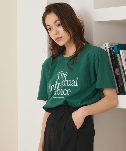 Edit Sheen(エディットシーン)の「プリントロゴTシャツ(Tシャツ/カットソー・レディース・グリーン/ホワイト・M)」の11枚目の写真