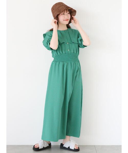 ehka sopo（エヘカソポ）の「くしゅくしゅギンガム厚底サンダル（サンダル・レディース・ブラック/レッド/オフホワイト/イエロー・M/L）」の9枚目の写真