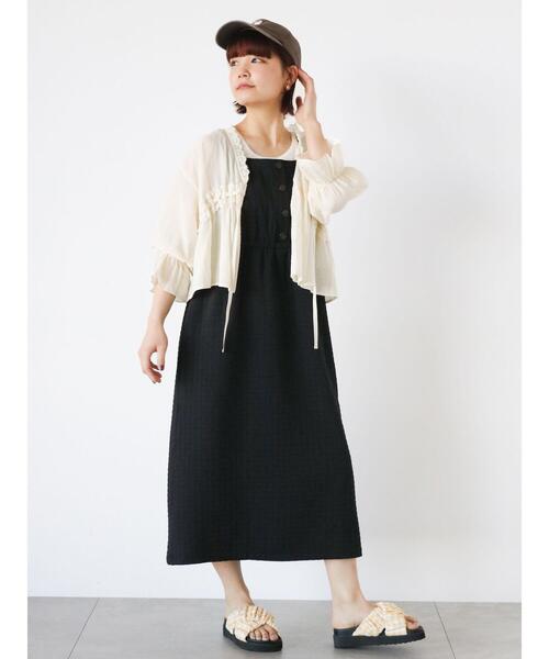 ehka sopo（エヘカソポ）の「くしゅくしゅギンガム厚底サンダル（サンダル・レディース・ブラック/レッド/オフホワイト/イエロー・M/L）」の11枚目の写真