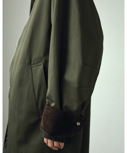 ruuuuu ⭐︎Twill Soutiencollar Coat セール】Twill Soutiencollar Coat（モッズコート）｜anuke