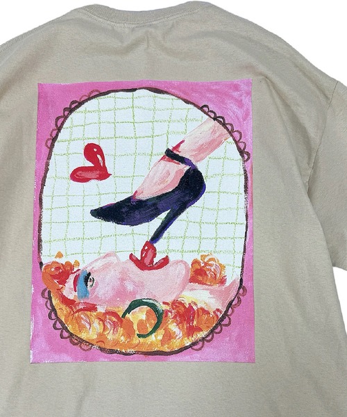 LABRAT（ラブラット）の「HINA×LABRAT  "Extacy" Tee（Tシャツ/カットソー・メンズ・サンドベージュ/ラベンダー・MEDIUM/LARGE/X-LARGE）」の7枚目の写真