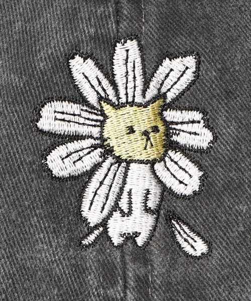 ScoLar(スカラー)の「642200:FRUIT OF THE LOOM×ScoLarコラボ お花が咲いちゃったネコ刺繍キャップ(キャップ・レディース・ベージュ・FREE)」の12枚目の写真