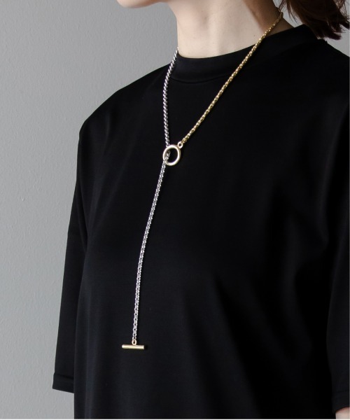 ISOLATION(アイソレーション)の「【ISOLATION / アイソレーション】Silver925 COMBINATION LONG NECKLACE / シルバー925 コンビネーションロングネックレス(ネックレス・レディース・シルバー×ゴールド/シルバー・62cm/65cm)」の2枚目の写真