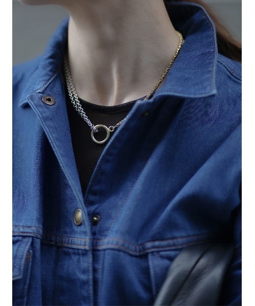 ISOLATION(アイソレーション)の「【ISOLATION / アイソレーション】Silver925 COMBINATION LONG NECKLACE / シルバー925 コンビネーションロングネックレス(ネックレス・レディース・シルバー×ゴールド/シルバー・62cm/65cm)」の5枚目の写真