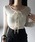 me+em selecti~[ZNgj́uy QWAY zNXXgbv{V[g[XJ[fBK ^ cross strap ribbon short lace cardiganiJ[fBK/{jvbAC{[