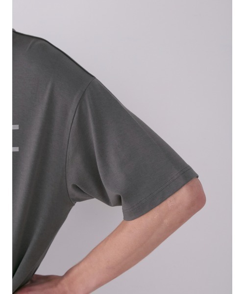 正規品♡レーヨンロゴ上下セット♡ダークグレー gelato pique（ジェラートピケ）の「【HOMME】レーヨンラインロゴT