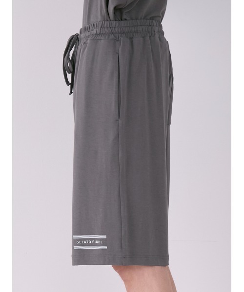 gelato pique(ジェラートピケ)の「【HOMME】レーヨンラインロゴTシャツ&ハーフパンツセット(ルームウェア/パジャマ・メンズ・オフホワイト/ネイビー/ダークグレー・MEDIUM/LARGE)」の22枚目の写真