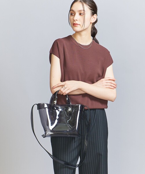 BEAUTY&YOUTH UNITED ARROWS(ビューティーアンドユースユナイテッドアローズ)の「PVC トートバッグ-2WAY-(ショルダーバッグ・レディース・イエロー/ブラック・FREE)」の4枚目の写真