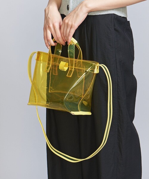 BEAUTY&YOUTH UNITED ARROWS(ビューティーアンドユースユナイテッドアローズ)の「PVC トートバッグ-2WAY-(ショルダーバッグ・レディース・イエロー/ブラック・FREE)」の5枚目の写真