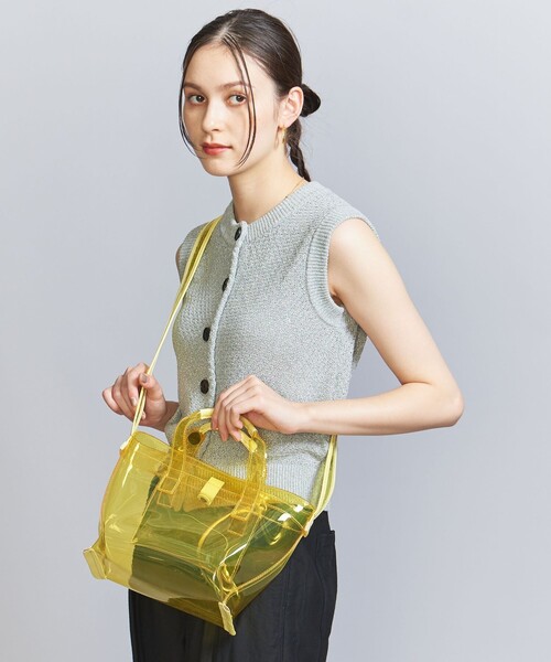 BEAUTY&YOUTH UNITED ARROWS(ビューティーアンドユースユナイテッドアローズ)の「PVC トートバッグ-2WAY-(ショルダーバッグ・レディース・イエロー/ブラック・FREE)」の6枚目の写真