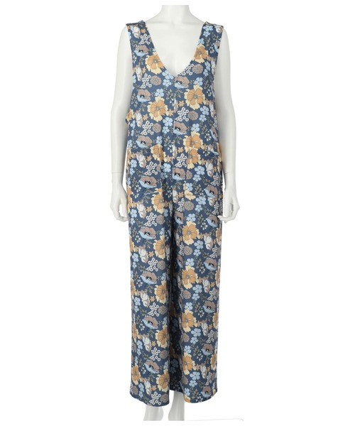 anap mimpi(アナップミンピ)の「フラワーVネックユッタリサロペット(サロペット/オーバーオール・レディース・モカ/ネイビー・FREE)」の14枚目の写真