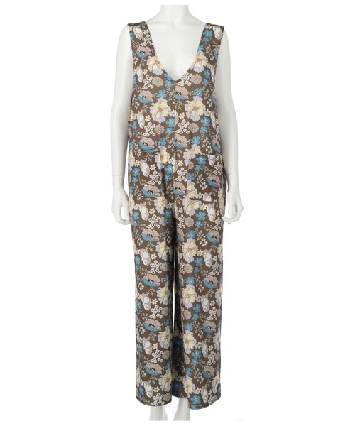 anap mimpi(アナップミンピ)の「フラワーVネックユッタリサロペット(サロペット/オーバーオール・レディース・モカ/ネイビー・FREE)」の13枚目の写真