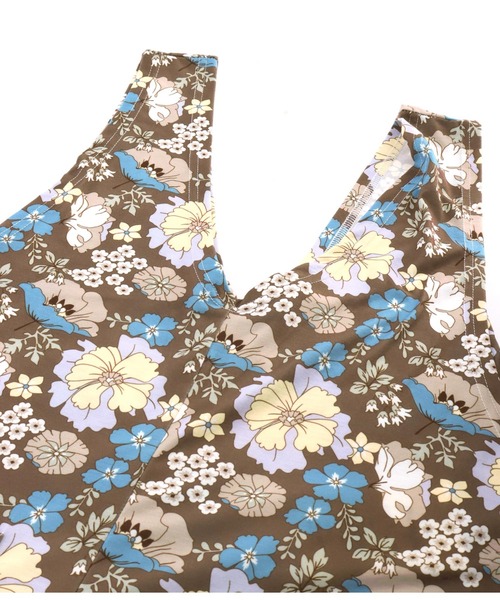 anap mimpi(アナップミンピ)の「フラワーVネックユッタリサロペット(サロペット/オーバーオール・レディース・モカ/ネイビー・FREE)」の16枚目の写真