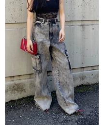 EVRIS | ブリーチデニムカーゴパンツ(デニムパンツ)