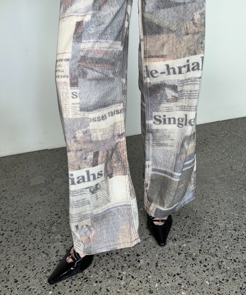 BLONDEY（ブロンディ）の「グラフィックプリントデニムパンツ（デニムパンツ・レディース・ベージュ・SMALL/MEDIUM）」の16枚目の写真