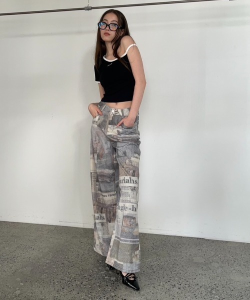 BLONDEY（ブロンディ）の「グラフィックプリントデニムパンツ（デニムパンツ・レディース・ベージュ・SMALL/MEDIUM）」の20枚目の写真