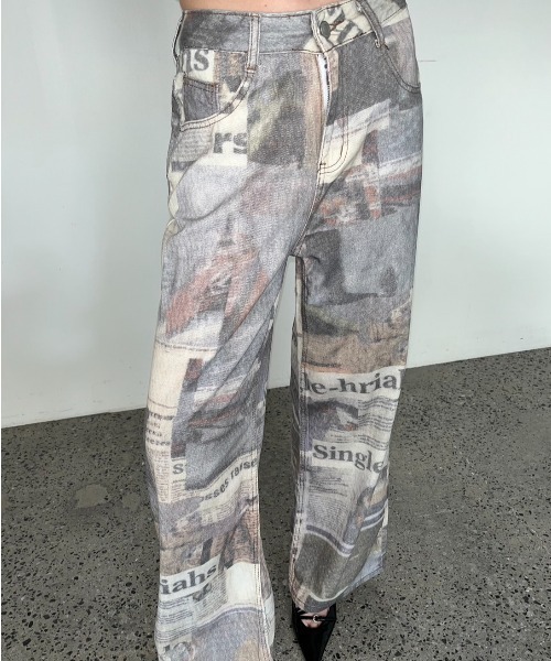 BLONDEY（ブロンディ）の「グラフィックプリントデニムパンツ（デニムパンツ・レディース・ベージュ・SMALL/MEDIUM）」の17枚目の写真