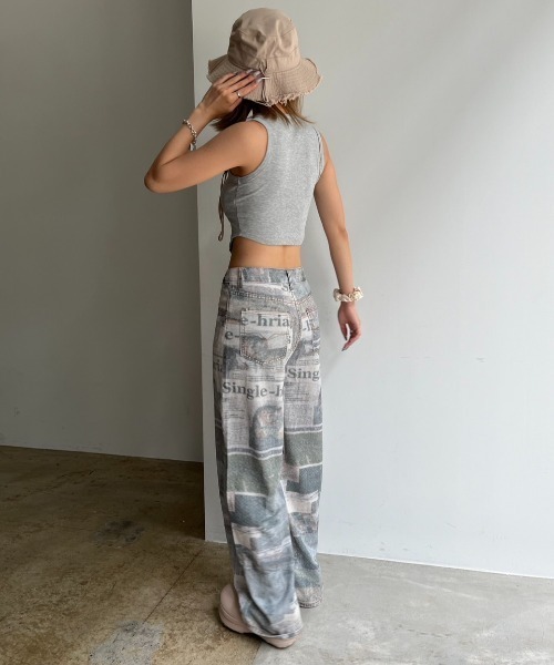 BLONDEY（ブロンディ）の「グラフィックプリントデニムパンツ（デニムパンツ・レディース・ベージュ・SMALL/MEDIUM）」の12枚目の写真