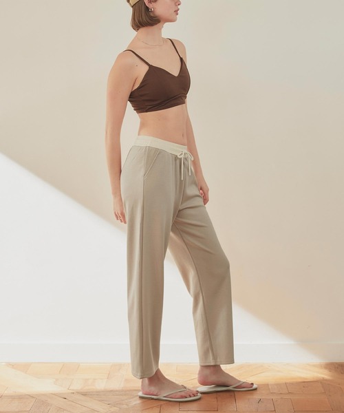 SEA DRESS（シードレス）の「バイカラーワイドパンツ（その他パンツ・レディース・ブラック/ベージュ/チャコール/ピンク・S/M/L）」の3枚目の写真