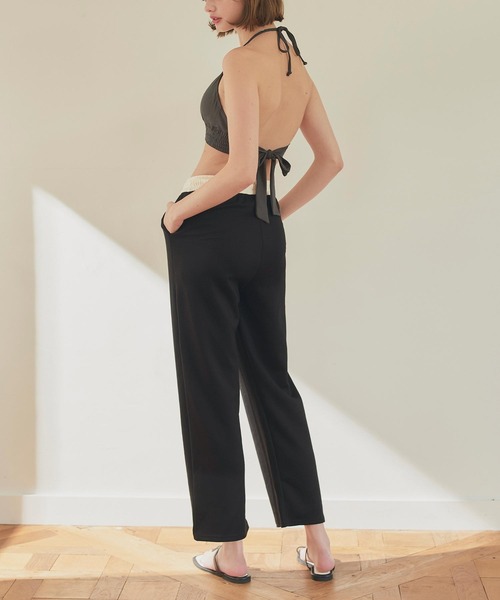 SEA DRESS（シードレス）の「バイカラーワイドパンツ（その他パンツ・レディース・ブラック/ベージュ/チャコール/ピンク・S/M/L）」の2枚目の写真