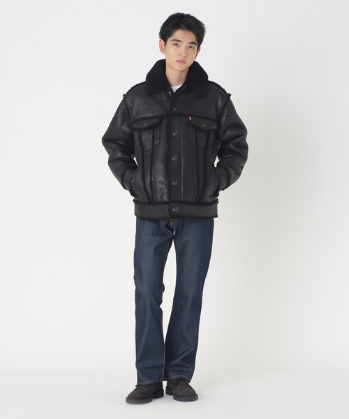 Levi's(リーバイス)の「Levi's/リーバイス SHEARLING OLYMPIA TRUCKER JACKET(その他アウター・メンズ・ブラック・M/L/XL/S)」の5枚目の写真