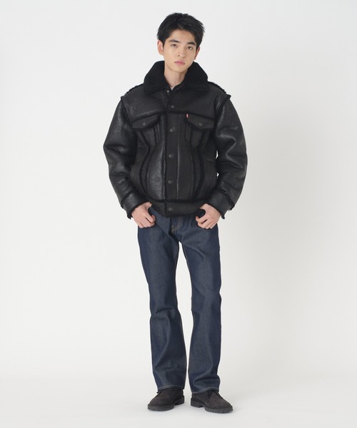 Levi's(リーバイス)の「Levi's/リーバイス SHEARLING OLYMPIA TRUCKER JACKET(その他アウター・メンズ・ブラック・M/L/XL/S)」の6枚目の写真