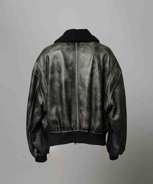 【値下】オーバーレザージャケット/MAISON SPECIAL SALE】Faux Leather Oversized Blouson
