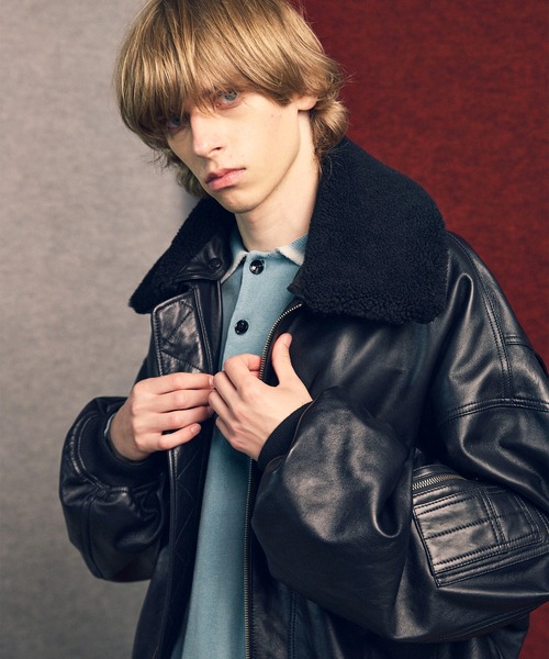 メゾンスペシャル　シープレザームートンプライムオーバーG-1フライトジャケット UNISEX》Sheep Leather Mouton G-1 Flight Jacket/シープレザー