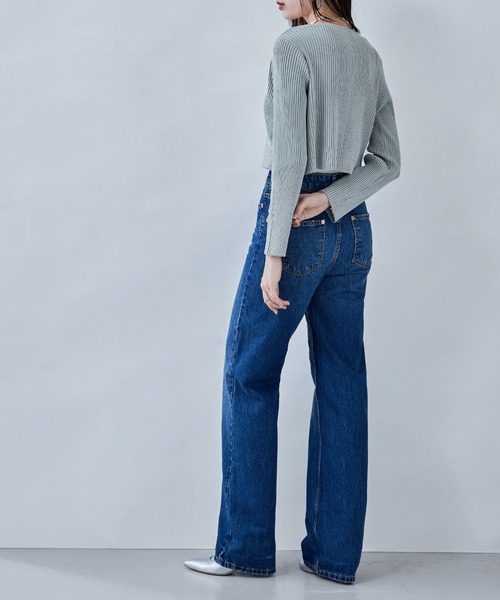 etoll.（エトル）の「ダブルジップリブニットカーディガン（カーディガン/ボレロ・レディース・ピンク/ナチュラル/ブラック/グレー・M）」の8枚目の写真