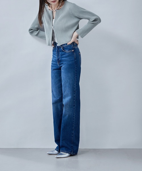 etoll.（エトル）の「ダブルジップリブニットカーディガン（カーディガン/ボレロ・レディース・ピンク/ナチュラル/ブラック/グレー・M）」の14枚目の写真