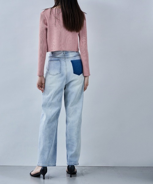 etoll.（エトル）の「ダブルジップリブニットカーディガン（カーディガン/ボレロ・レディース・ピンク/ナチュラル/ブラック/グレー・M）」の20枚目の写真