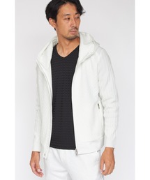 HIGH STREET∴ニットコンビフーディーブルゾン