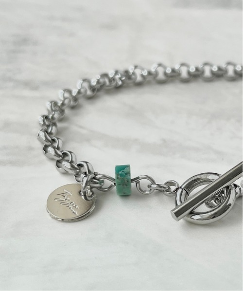tone（トーン）の「【Tiny gem room】ターコイズデザインチェーンブレスレット/サージカルステンレス(MA)（ブレスレット・レディース・シルバー/ゴールド・FREE）」の7枚目の写真