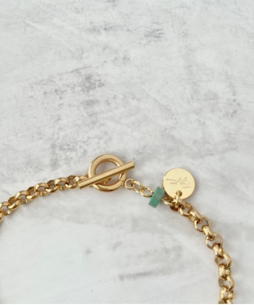 tone（トーン）の「【Tiny gem room】ターコイズデザインチェーンブレスレット/サージカルステンレス(MA)（ブレスレット・レディース・シルバー/ゴールド・FREE）」の5枚目の写真