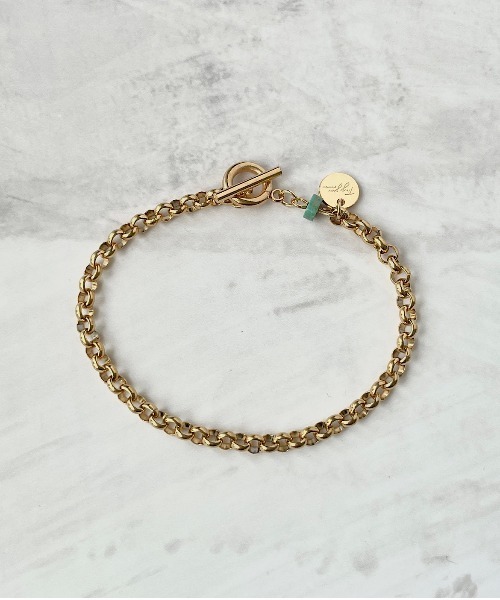 tone（トーン）の「【Tiny gem room】ターコイズデザインチェーンブレスレット/サージカルステンレス(MA)（ブレスレット・レディース・シルバー/ゴールド・FREE）」の4枚目の写真