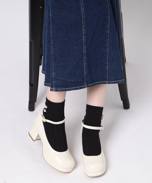 cs T&P(シーエスティーアンドピー)の「厚底ストラップ付プレーンパンプス(パンプス・レディース・ブラック系1/アイボリー系1/ブラック・S/M/L/LL)」の18枚目の写真