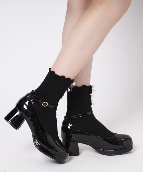cs T&P(シーエスティーアンドピー)の「厚底ストラップ付プレーンパンプス(パンプス・レディース・ブラック系1/アイボリー系1/ブラック・S/M/L/LL)」の14枚目の写真