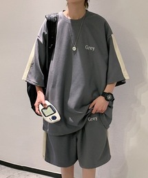 NOWLE | 【NOWLE】サマースウェット ビッグシルエット 半袖 カットソー＆ サマースウェット ワイド ハーフパンツ セットアップ(Tシャツ/カットソー)