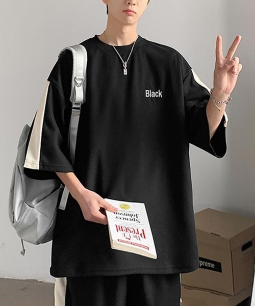 NOWLE（ノウル）の「【NOWLE】サマースウェット ビッグシルエット 半袖 カットソー＆ サマースウェット ワイド ハーフパンツ セットアップ（Tシャツ/カットソー・メンズ・ブラック/ホワイト/グレー・X-LARGE/LARGE/MEDIUM）」の7枚目の写真