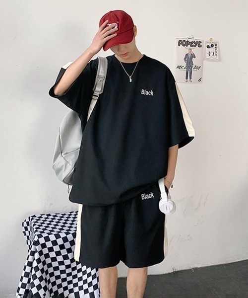 NOWLE（ノウル）の「【NOWLE】サマースウェット ビッグシルエット 半袖 カットソー＆ サマースウェット ワイド ハーフパンツ セットアップ（Tシャツ/カットソー・メンズ・ブラック/ホワイト/グレー・X-LARGE/LARGE/MEDIUM）」の8枚目の写真