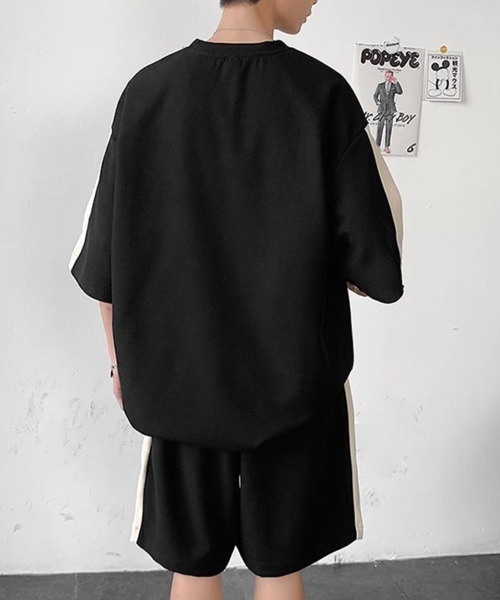 NOWLE（ノウル）の「【NOWLE】サマースウェット ビッグシルエット 半袖 カットソー＆ サマースウェット ワイド ハーフパンツ セットアップ（Tシャツ/カットソー・メンズ・ブラック/ホワイト/グレー・X-LARGE/LARGE/MEDIUM）」の14枚目の写真