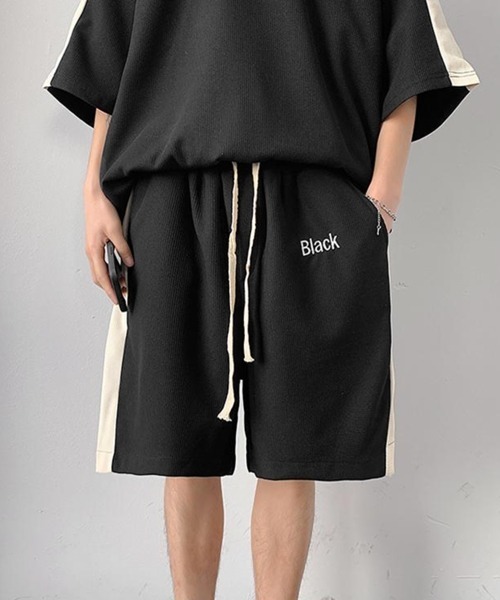 NOWLE（ノウル）の「【NOWLE】サマースウェット ビッグシルエット 半袖 カットソー＆ サマースウェット ワイド ハーフパンツ セットアップ（Tシャツ/カットソー・メンズ・ブラック/ホワイト/グレー・X-LARGE/LARGE/MEDIUM）」の13枚目の写真