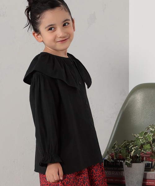 FOUND GOOD(ファウンドグッド)の「G/シシュウフリルブラウス(シャツ/ブラウス・キッズ・アイボリー/ブラック/オレンジ系5・150cm/140cm/130cm/120cm/110cm)」の14枚目の写真